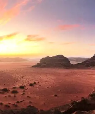 Geniesse den Sonnenuntergang im Wadi Rum
